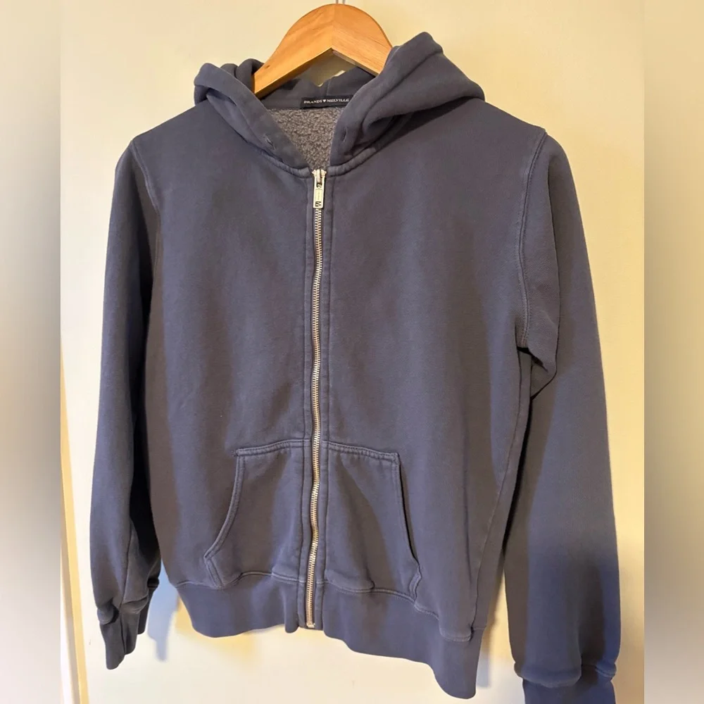 Brandy Melville Hoodie Sweatshirt Jacket - Picture 2 of 6